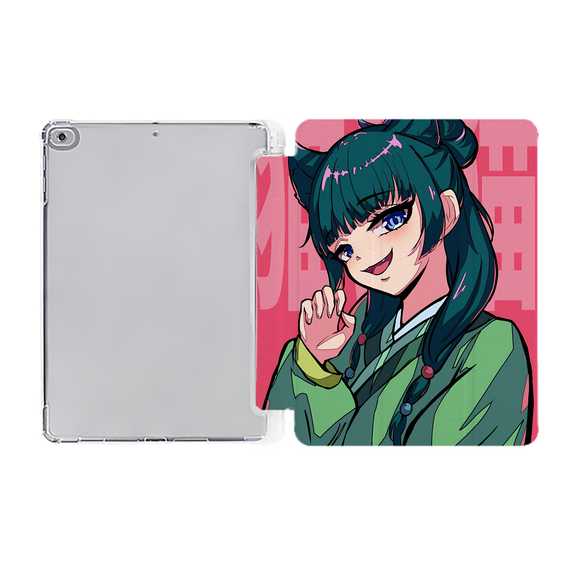 （画像用） 薬屋のひとりごと The Apothecary Diaries IPad ケース ペン収納付き 三つ折りスタンド PUレザー×シリコン 対応機種9.5/10.5/10.9インチ